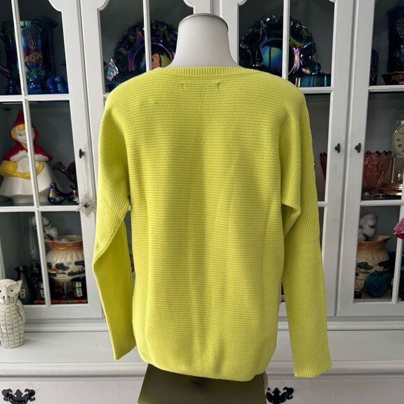 Apt. 9 Yellow Green Sweater Size Small Crew Neck - Picture 4 of 8